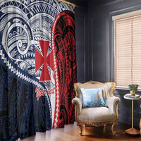 Kingdom of Uvea 1860-1886 Personalized Window Curtain Wallis and Futuna Polynesian Tribal Pattern