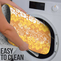 Hawaiian Lei Day Bathroom Set Gold Hibiscus Flowers Lei Art - Polynesian Pride