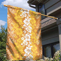 Hawaiian Lei Day Garden Flag Gold Hibiscus Flowers Lei Art