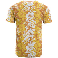 Hawaiian Lei Day T Shirt Gold Hibiscus Flowers Lei Art