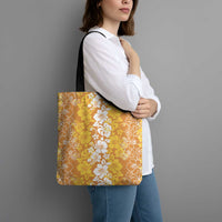 Hawaiian Lei Day Tote Bag Gold Hibiscus Flowers Lei Art - Polynesian Pride