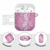 Hawaiian Lei Day AirPods Case Pink Hibiscus Flowers Lei Art - Polynesian Pride