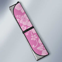 Hawaiian Lei Day Auto Sun Shade Pink Hibiscus Flowers Lei Art - Polynesian Pride