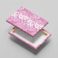 Hawaiian Lei Day Canvas Wall Art Pink Hibiscus Flowers Lei Art