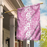 Hawaiian Lei Day Garden Flag Pink Hibiscus Flowers Lei Art