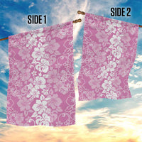 Hawaiian Lei Day Garden Flag Pink Hibiscus Flowers Lei Art