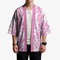 Hawaiian Lei Day Kimono Pink Hibiscus Flowers Lei Art - Polynesian Pride