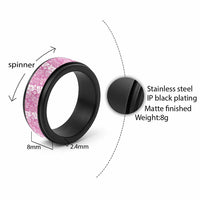 Hawaiian Lei Day Spinner Ring Pink Hibiscus Flowers Lei Art - Polynesian Pride