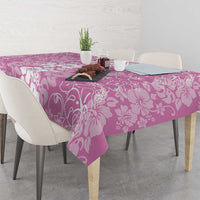 Hawaiian Lei Day Tablecloth Pink Hibiscus Flowers Lei Art