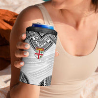 Flying Fijians Pacific Fiji Rugby Custom 4 in 1 Can Cooler Tumbler Polynesian Pattern