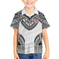 Flying Fijians Pacific Fiji Rugby Custom Family Matching Long Sleeve Bodycon Dress and Hawaiian Shirt Polynesian Pattern