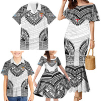 Flying Fijians Pacific Fiji Rugby Custom Family Matching Mermaid Dress and Hawaiian Shirt Polynesian Pattern