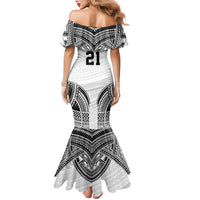 Flying Fijians Pacific Fiji Rugby Custom Family Matching Mermaid Dress and Hawaiian Shirt Polynesian Pattern