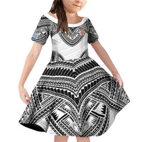 Flying Fijians Pacific Fiji Rugby Custom Family Matching Off Shoulder Short Dress and Hawaiian Shirt Polynesian Pattern