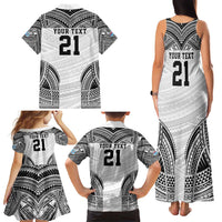 Flying Fijians Pacific Fiji Rugby Custom Family Matching Tank Maxi Dress and Hawaiian Shirt Polynesian Pattern