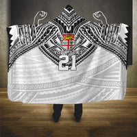 Flying Fijians Pacific Fiji Rugby Custom Hooded Blanket Polynesian Pattern