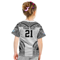 Flying Fijians Pacific Fiji Rugby Custom Kid T Shirt Polynesian Pattern
