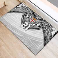 Flying Fijians Pacific Fiji Rugby Custom Rubber Doormat Polynesian Pattern