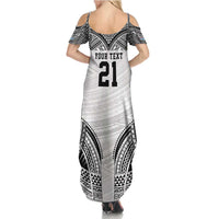 Flying Fijians Pacific Fiji Rugby Custom Summer Maxi Dress Polynesian Pattern