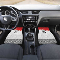 Ikale Tahi Pacific Tonga Rugby Custom Car Mats Tongan Ngatu with Flag Pattern