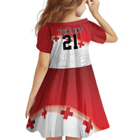 Ikale Tahi Pacific Tonga Rugby Custom Family Matching Short Sleeve Bodycon Dress and Hawaiian Shirt Tongan Ngatu with Flag Pattern LT9 - Polynesian Pride