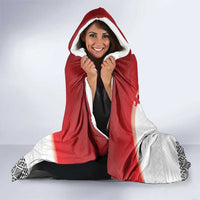 Ikale Tahi Pacific Tonga Rugby Custom Hooded Blanket Tongan Ngatu with Flag Pattern