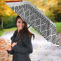 Ikale Tahi Pacific Tonga Rugby Custom Umbrella Tongan Ngatu with Flag Pattern - Polynesian Pride