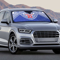 Manu Samoa Pacific Samoa Rugby Custom Auto Sun Shade Polynesian Pattern - Polynesian Pride