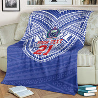 Manu Samoa Pacific Samoa Rugby Custom Blanket Polynesian Pattern