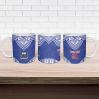 Manu Samoa Pacific Samoa Rugby Custom Ceramic Mug Polynesian Pattern - Polynesian Pride