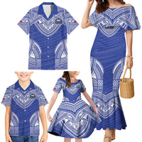Manu Samoa Pacific Samoa Rugby Custom Family Matching Mermaid Dress and Hawaiian Shirt Polynesian Pattern