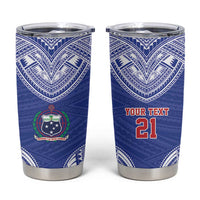 Manu Samoa Pacific Samoa Rugby Custom Tumbler Cup Polynesian Pattern