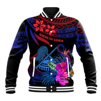 American Samoa Baseball Jacket Manu'a Cession Day Polynesian Tribal LT9 Unisex Gradient Blue - Polynesian Pride