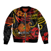 Custom PNG Remembrance Day Bomber Jacket Polynesian Tribal and Poppy LT9 Unisex Red - Polynesian Pride