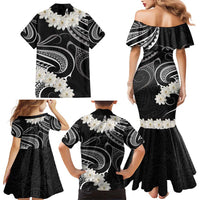 White Sunday Tokelau Gardenia Thunbergia Family Matching Mermaid Dress and Hawaiian Shirt Fakamalo Atu Kia Te Koutou Uma