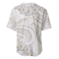 Tokelau Gardenia Thunbergia Baseball Jersey Polynesian Art Vibe LT9 - Polynesian Pride