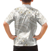 Tokelau Gardenia Thunbergia Hawaiian Shirt Black Polynesian Art Vibe