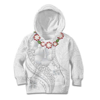 Manuia le Aso Sa o Tamaiti Tonga Kid Hoodie White Sunday Heilala Lei