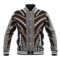 Brown Tongan Polynesian Tribal Baseball Jacket - Polynesian Pride