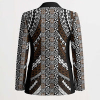 Brown Tongan Polynesian Tribal Blazer - Polynesian Pride