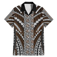 Brown Tongan Polynesian Tribal Family Matching Mermaid Dress and Hawaiian Shirt - Polynesian Pride