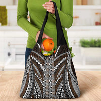 Brown Tongan Polynesian Tribal Grocery Bag - Polynesian Pride