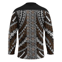 Brown Tongan Polynesian Tribal Hockey Jersey - Polynesian Pride