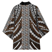 Brown Tongan Polynesian Tribal Kimono - Polynesian Pride