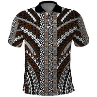 Brown Tongan Polynesian Tribal Polo Shirt - Polynesian Pride
