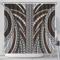 Brown Tongan Polynesian Tribal Shower Curtain - Polynesian Pride