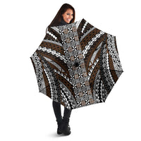 Brown Tongan Polynesian Tribal Umbrella - Polynesian Pride