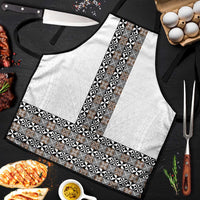 Light Gray Tongan Polynesian Tribal Apron - Polynesian Pride