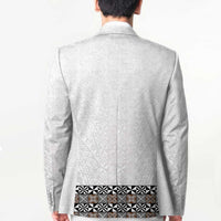 Light Gray Tongan Polynesian Tribal Blazer - Polynesian Pride