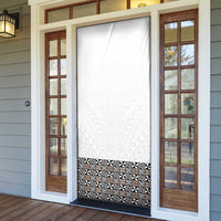 Light Gray Tongan Polynesian Tribal Door Cover - Polynesian Pride